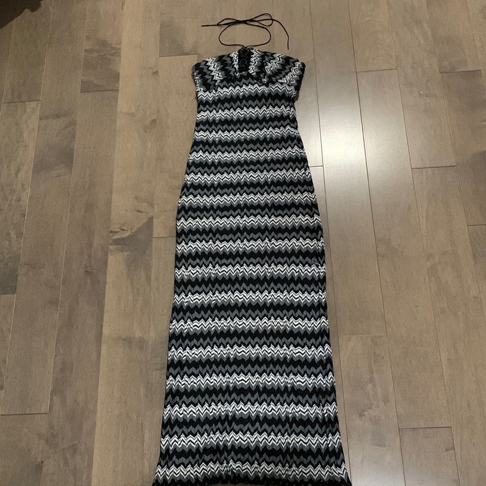 Ripe, black and white dress, size: L